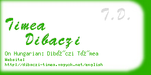 timea dibaczi business card